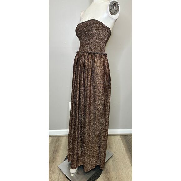 Ramy Brook Women’s Calista Metallic Smocked Maxi Dress XXS $345 - Picture 8 of 12